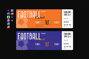 Football Match Ticket Template, a Stationery Template by DesignCrest (Thumbnail 1 of 8)