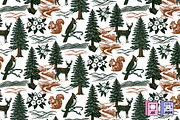 Woodland Mountain Wildlife Pattern, a Pattern Graphic by MISS CHATZ (Thumbnail 3 of 3)