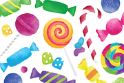 Watercolor Candy Clipart, a Food Illustration by Ale Estrada (Thumbnail 2 of 6)
