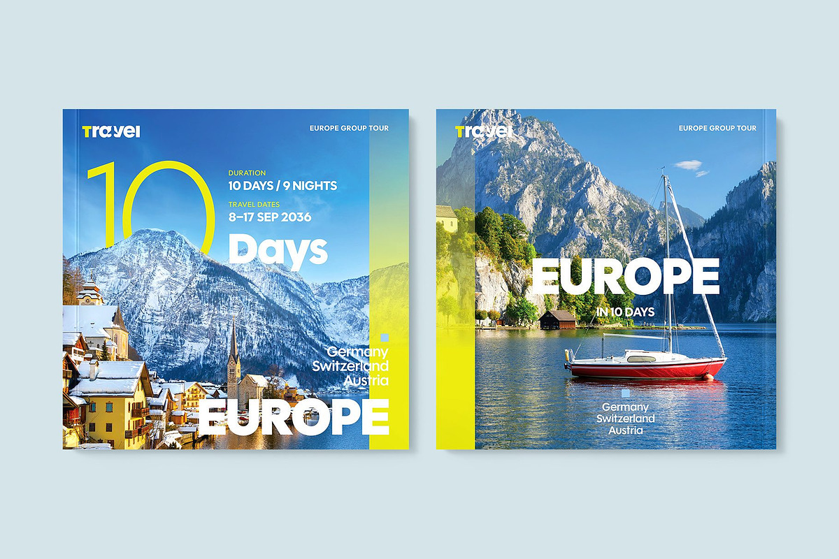 Square Travel Itinerary Brochure, a Brochure Template by BrandPacks (Photo 3 of 4)