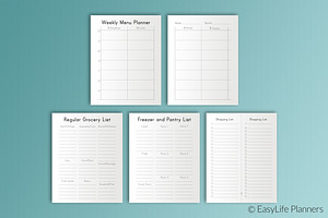 Menu Planner 7x9 Printable PDF