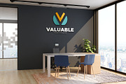 PSD Office Scene Modern Wall Mockup, a Product Mockup by Ayy (Thumbnail 10 of 17)