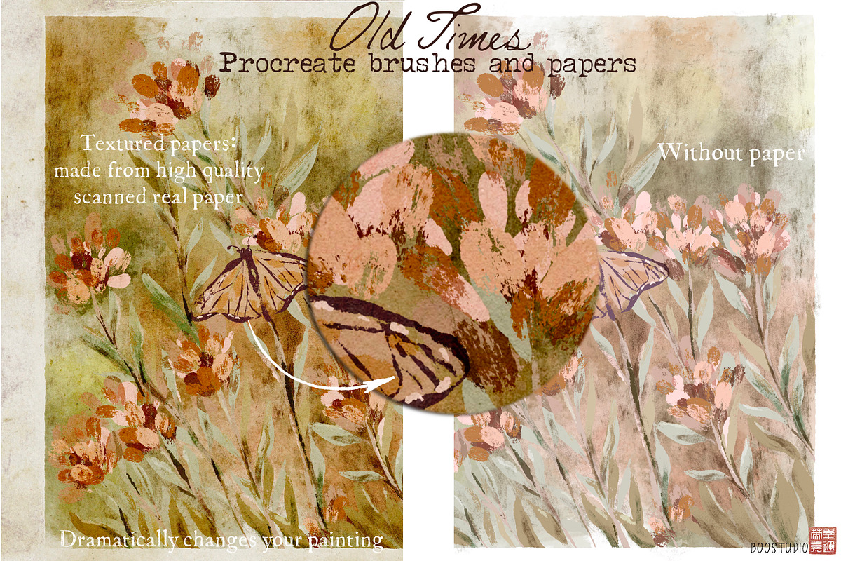 Old Times- Procreate Vintage Brushes, a Brush Add-On by BooStudio (Photo 6 of 10)