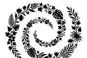 50 Elegant Floral Leaf Spiral Frame, a Decorative Illustration by Amazin_art (Thumbnail 37 of 39)