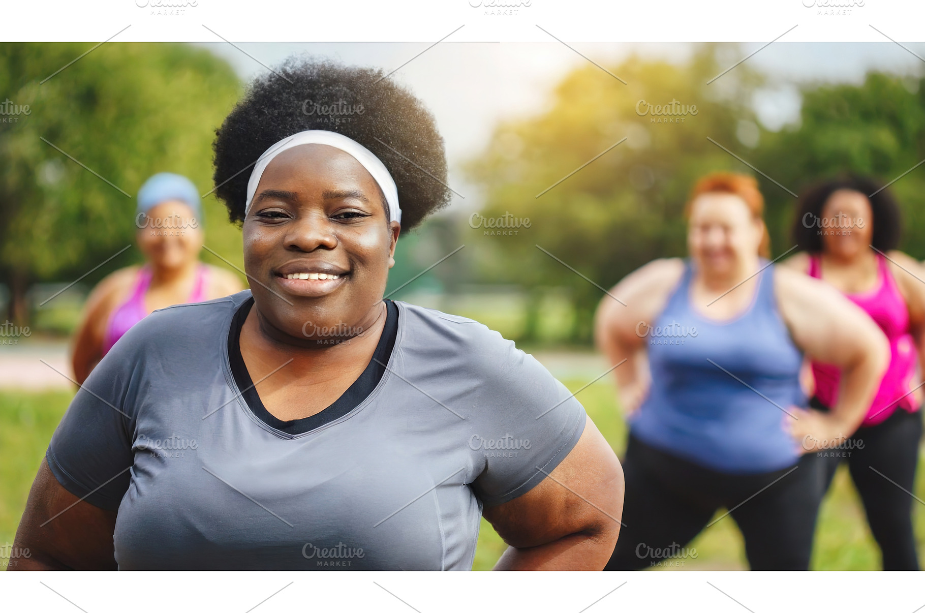 A cheerful group of diverse, a Sports & Recreation Photo by Igor Tichonow