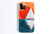 Sunset Sailboat Illustration, a Decorative Illustration by Housui Patterns (Thumbnail 8 of 9)