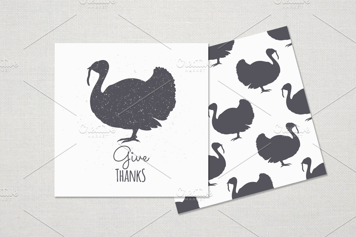 Thanksgiving turkey silhouette, an Animal Illustration by Zhemchuzhina (Photo 3 of 3)