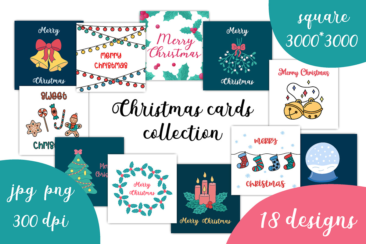 Christmas Cards JPG Collection, a Card Template by AnnaViolet_store (Photo 1 of 8)