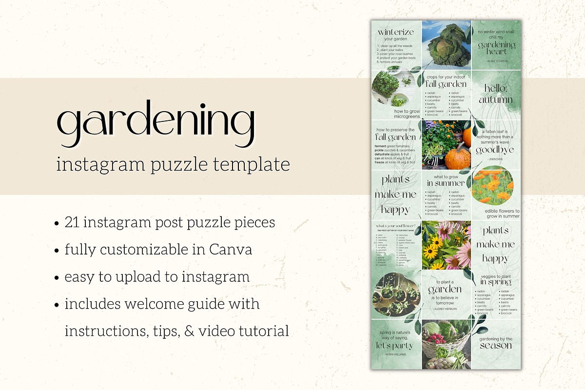 Canva Instagram Puzzle Template, a Social Media Template by Made by Melody (Photo 4 of 6)