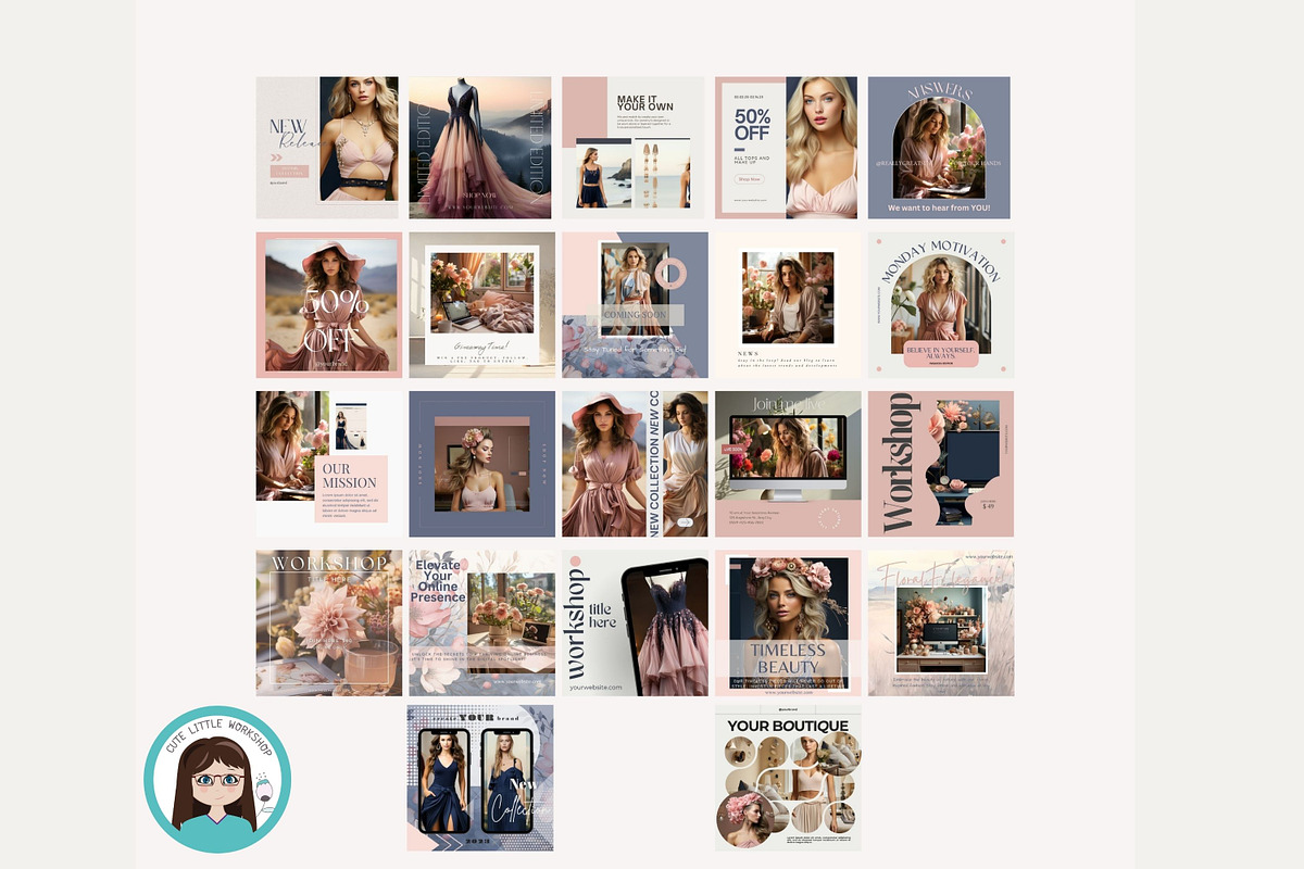 45 fashion social media post, a Social Media Template by Cute Little Workshop (Photo 5 of 5)
