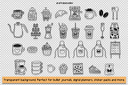 Cafe and Bakery Line Art Graphic Set, a Food Illustration by Drafts n Doodles (Thumbnail 3 of 12)