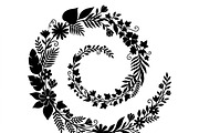 50 Elegant Floral Leaf Spiral Frame, a Decorative Illustration by Amazin_art (Thumbnail 15 of 39)