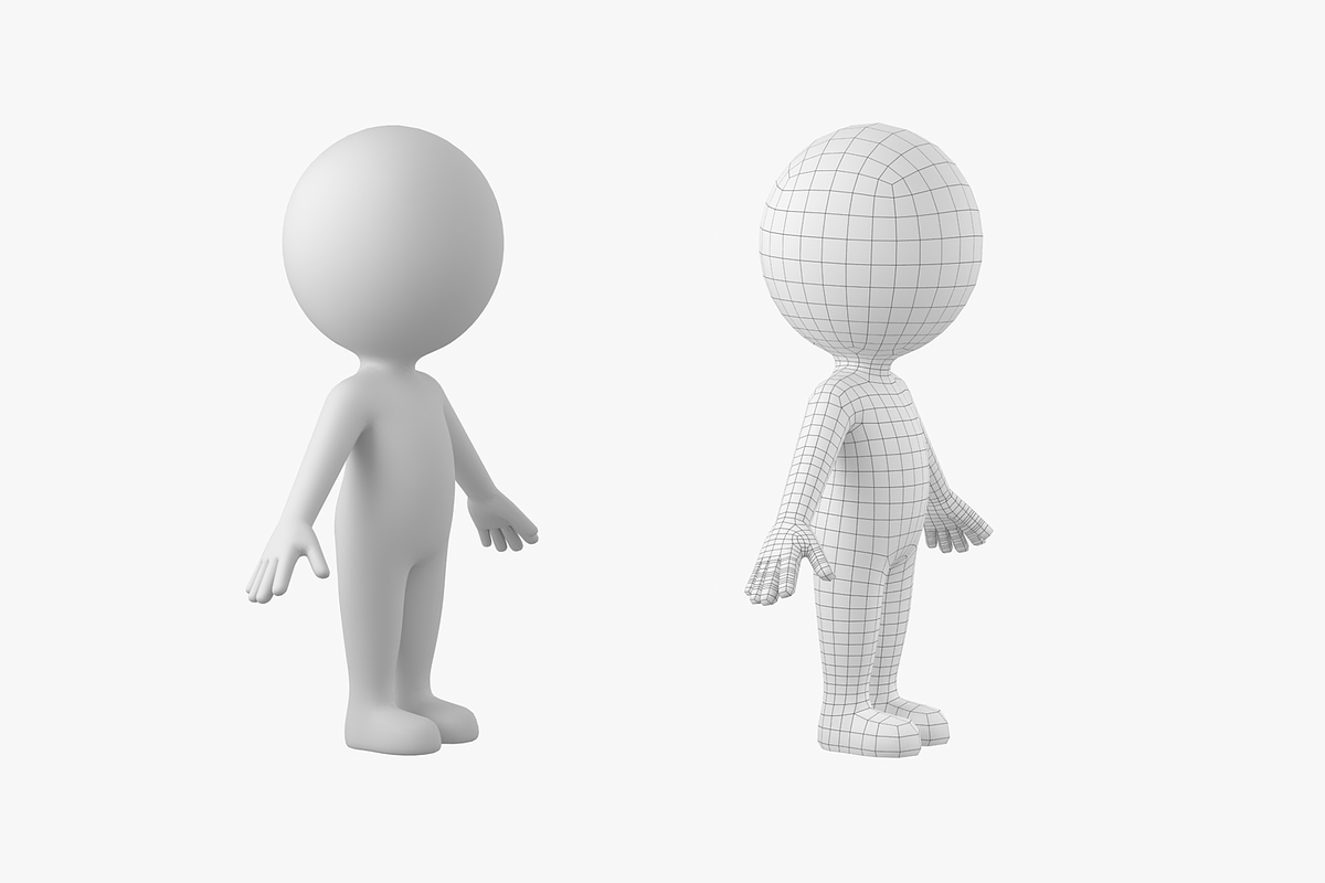 Cute Stickman In A-Pose CAT Rig, a Characters & Person 3D Model by VK Studio (Photo 4 of 19)