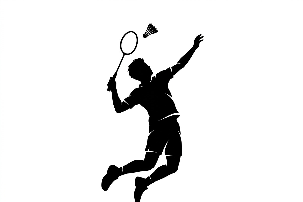 60 Badminton Player Smash Silhouette, a Person Illustration by Amazin_art (Photo 22 of 26)