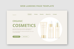Cosmetic Products Landing Page, a Landing Page Template by sumonuix