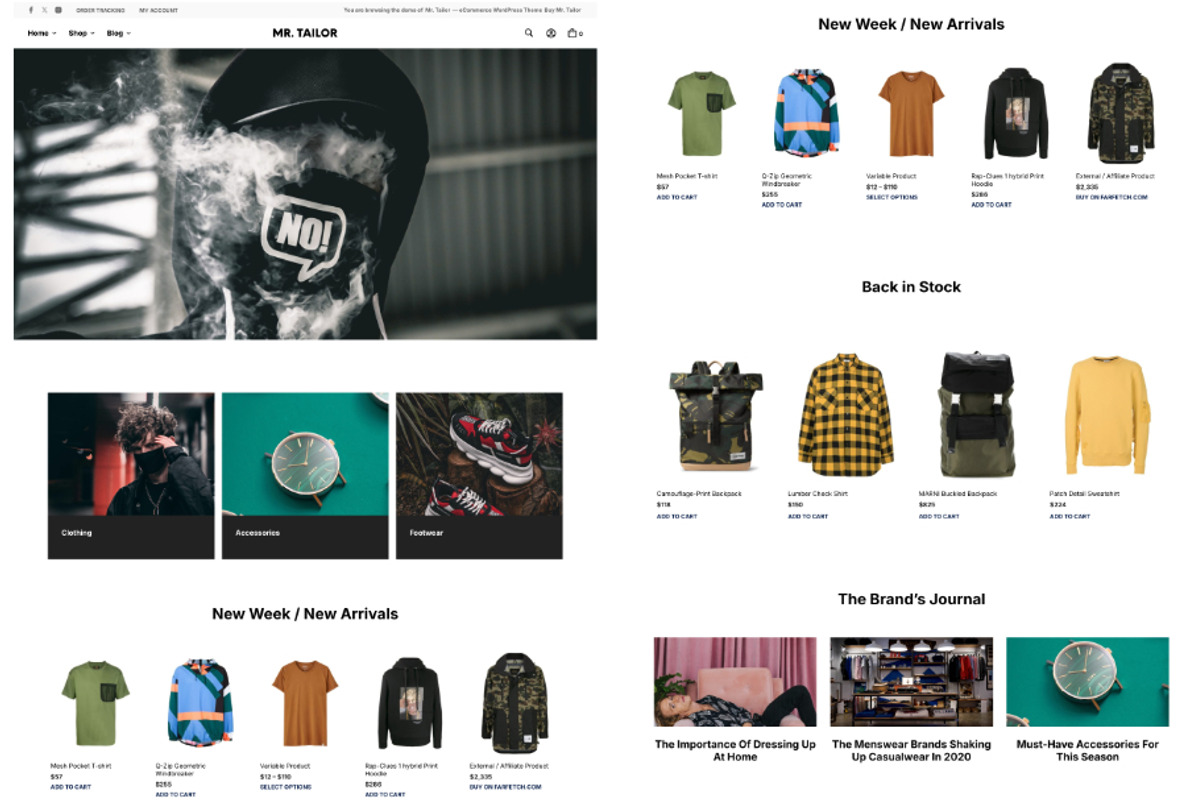 Online Shop Fashion WP Theme, a WordPress Template by UInstrument (Photo 3 of 9)