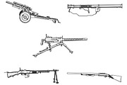 Vintage Gun Firearm Set 1 Procreate, a Brush Add-On by Disasterology Ink (Thumbnail 6 of 10)