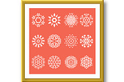Snowflakes icon collection. Graphic, a Decorative Illustration by RODINA (Thumbnail 2 of 3)