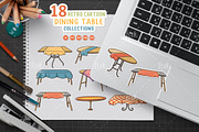 Set of wooden tables sticker design, a Graphic by Allmostudio (Thumbnail 1 of 5)