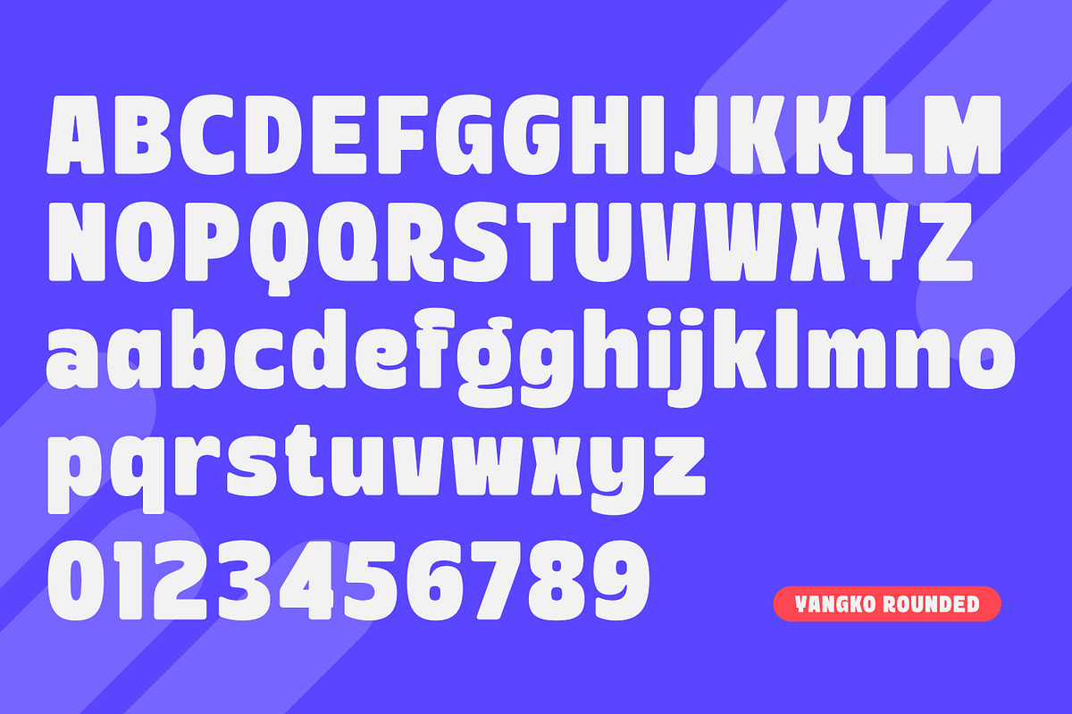 Yangko – Playful Display Font Family, a Sans Serif Font by Sekyra Lab (Photo 4 of 14)