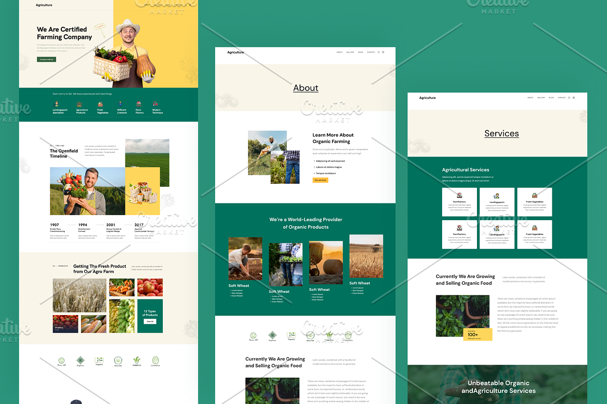 Agriculture landing page Website, a Websites & App Template by Themespell (Photo 3 of 5)