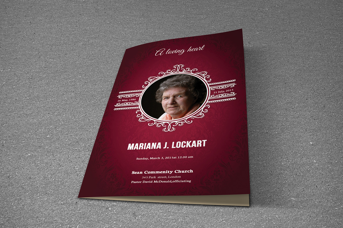 Funeral Program Template-T452, a Brochure Template by Template Shop (Photo 1 of 4)