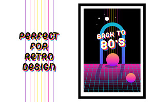 Vapor Dream Retro Futuristic Font