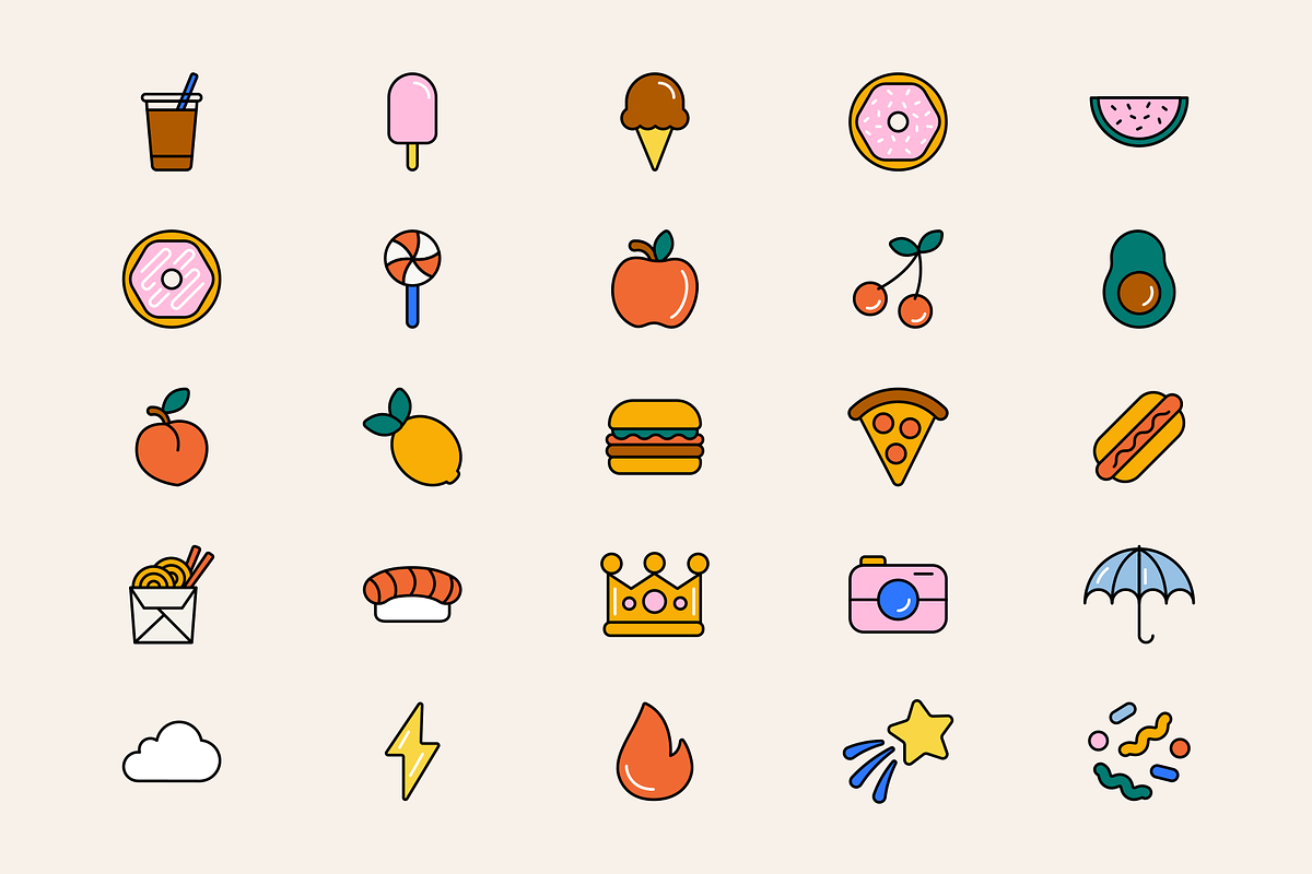 Emoji Sticker Illustrations, a Food Illustration by IlloBob (Photo 3 of 9)