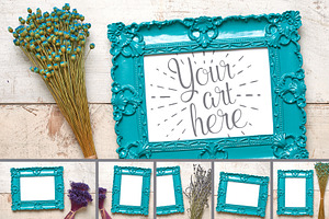 Dainty Delicate Frames & Flowers Set