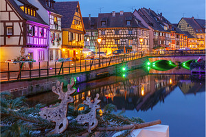 Christmas Illuminations at Sunset in