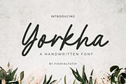 Yorkha - Handwritten Font, a Script Font by Fikry Alfatih (Thumbnail 1 of 8)