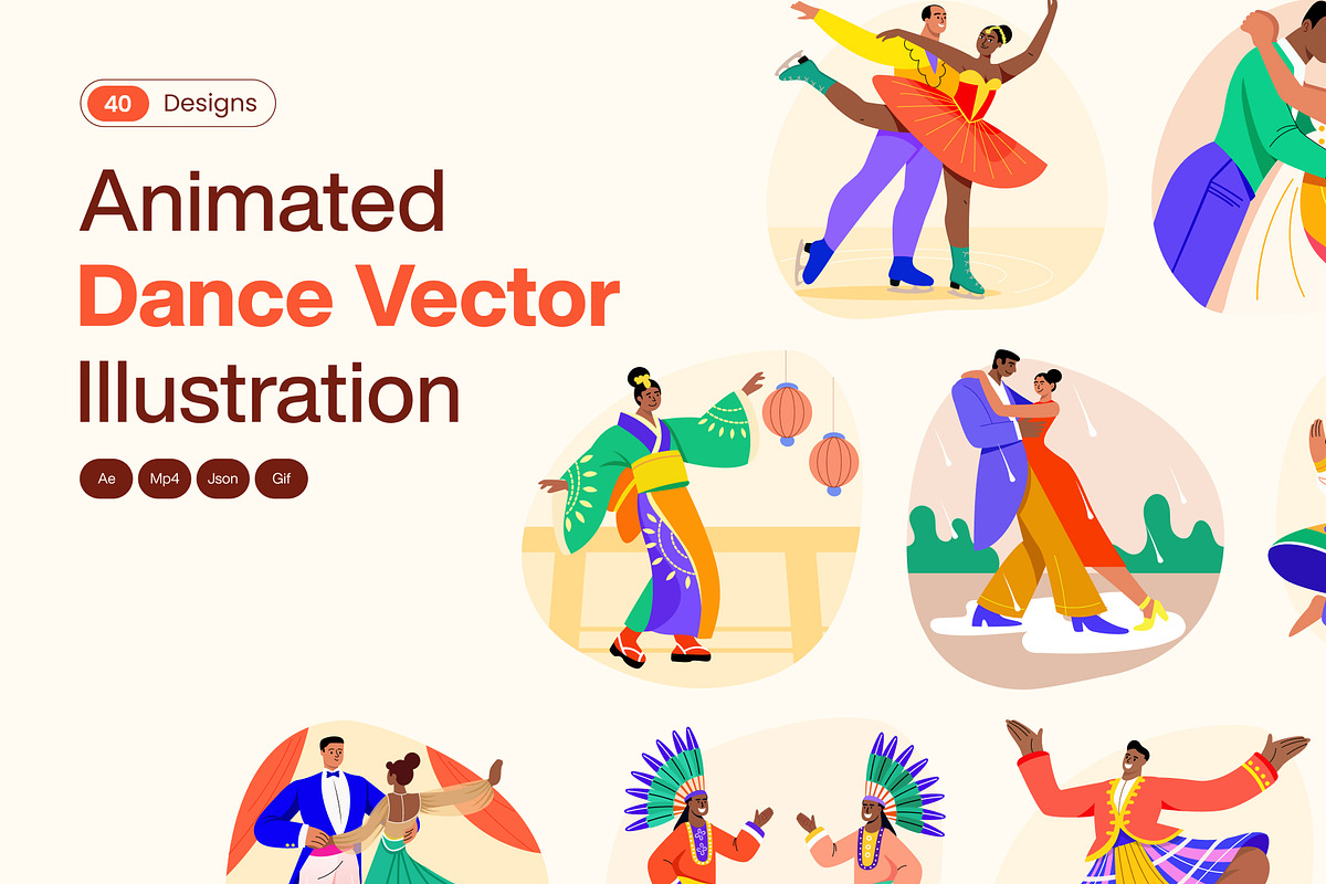 Animated Dance Vector Illustration, a Person Illustration by Brickclay (Photo 1 of 4)