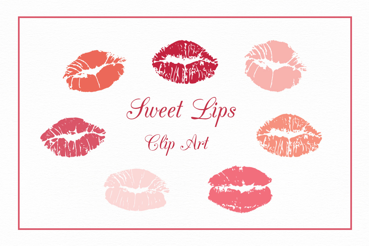 Lips Vector Pattern & Clip Art, a Pattern Graphic by patternpop studio (Photo 2 of 2)