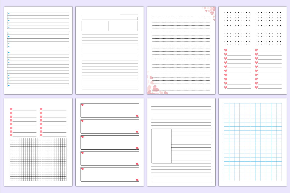 Ultimate Notebook Paper Bundle Canva, a Stationery Template by Mustafiz (Photo 4 of 9)
