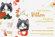 3 Seamless patterns with kittens, an Animal Illustration by Azuzlikus (Thumbnail 1 of 3)