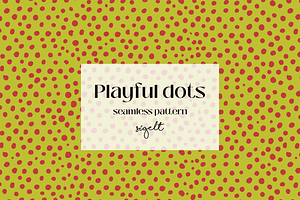 Playful dots seamless pattern