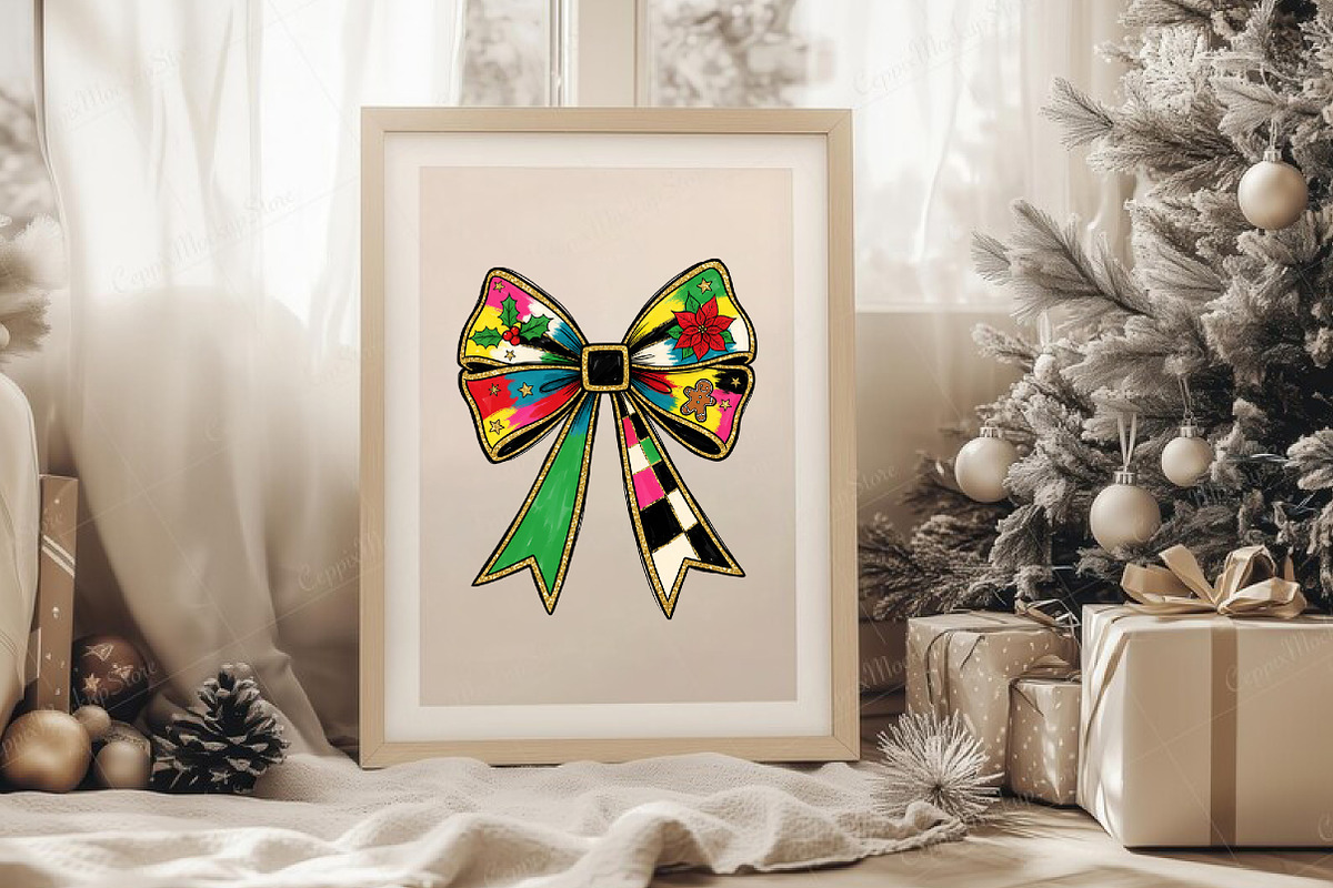 Christmas Holiday Bow PNG, an Illustration by Libby Wishes (Photo 6 of 8)