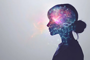 Double exposure of female neuroscien, a Photo by Dvoevnore photos (Thumbnail 2 of 2)