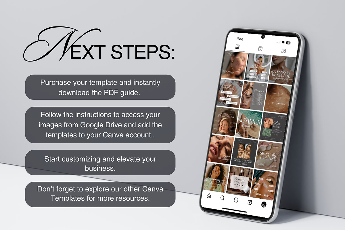 Skincare Instagram Canva Templates, a Social Media Template by DesignsbyMariaStudio (Photo 9 of 10)