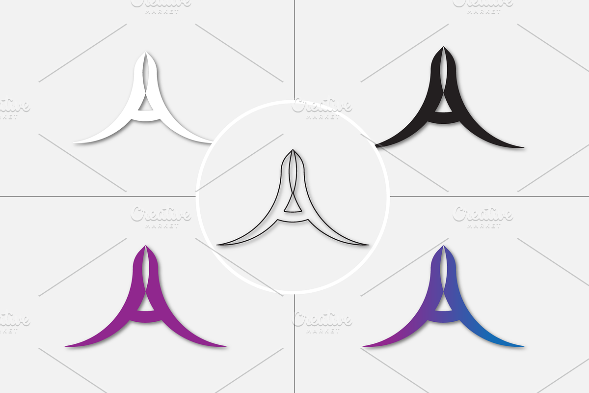 Letter A logo template for brands, a Branding & Logo Template by Nazim's Shop (Photo 2 of 5)