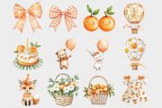 Orange Baby Shower Clipart, a Seasonal Illustration by Design Market (Thumbnail 3 of 5)