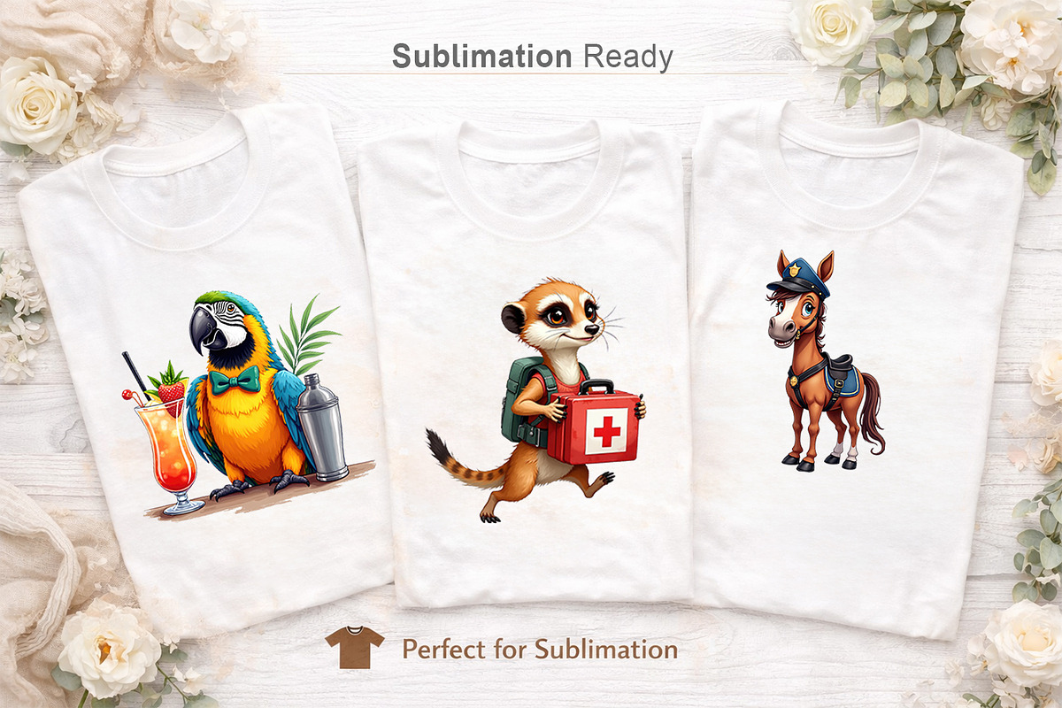 Career Animal Watercolor Clipart, an Animal Illustration by Artnoy (Photo 6 of 8)