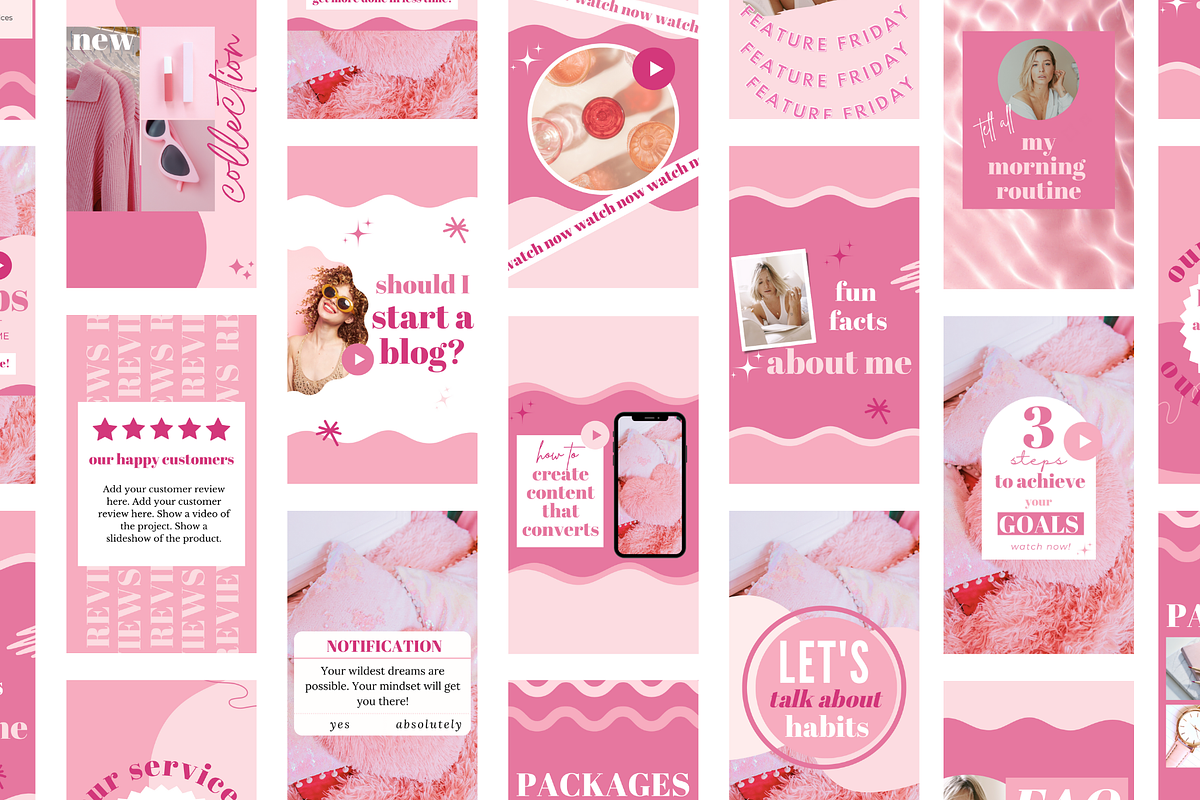 Pink Instagram Reel Covers, a Social Media Template by Oh So Social Boutique (Photo 3 of 5)
