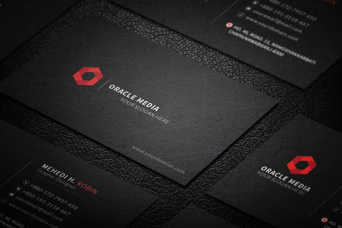 Dark Corporate Business Card, a Business Card Template by graphica59 (Photo 4 of 7)