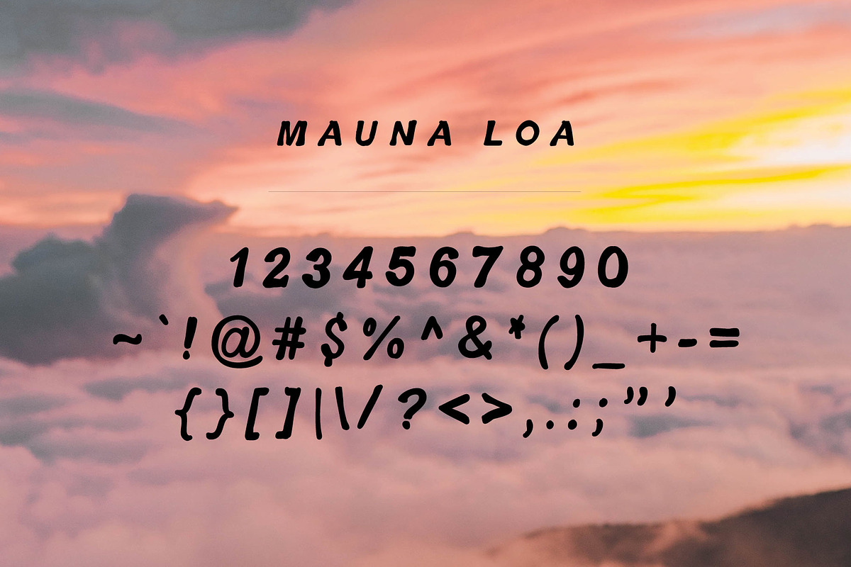 Vintage Hawaiian Font: Mauna Loa, a Sans Serif Font by Midnight Grim