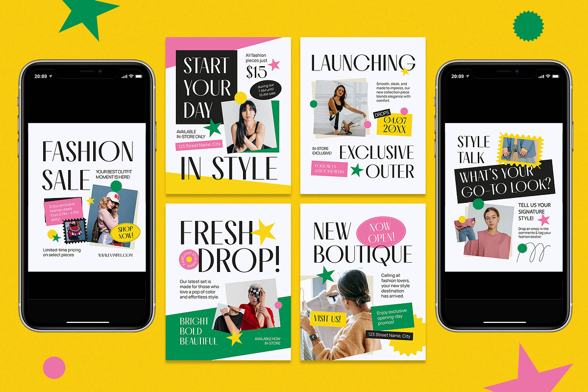 Fashion Sale Instagram Pack, a Social Media Template by Aiyari Graphic (Photo 3 of 3)