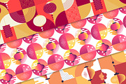 Geometry Chinese lanterns patterns, a Pattern Graphic by SpaceNymph (Thumbnail 2 of 2)