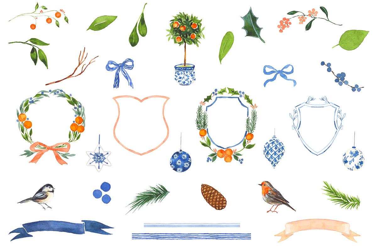 Watercolor Holiday Clipart - Citrus, a Graphic by RhianAwni (Photo 2 of 8)
