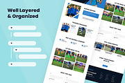 Soccer Academy Web Design, a Wireframe Template by INSPR STD (Thumbnail 2 of 6)