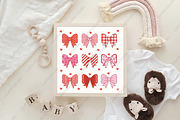 Pink Valentine Coquette Bows PNG, an Illustration by CraftArtStudio (Thumbnail 4 of 4)